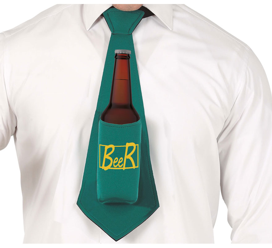 Green Adult Beer Holder Tie