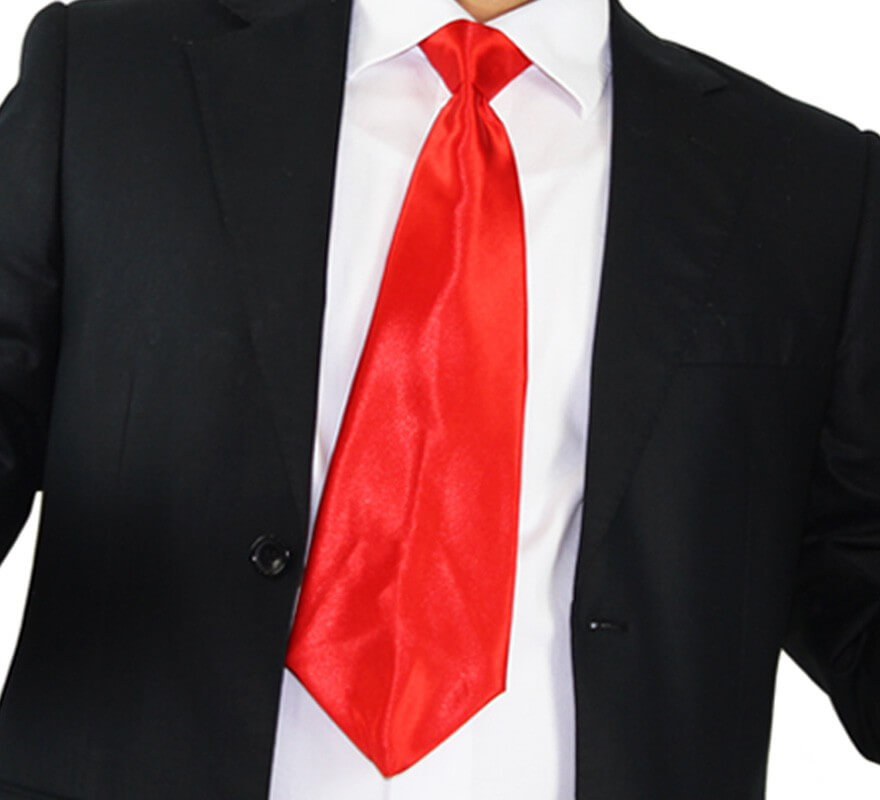 Corbata Roja de Presidente Americano 50 cm para adultos