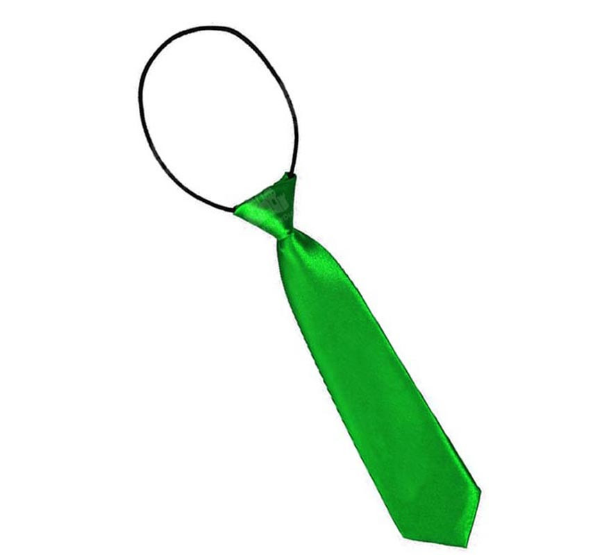 Children's 30 cm green tie