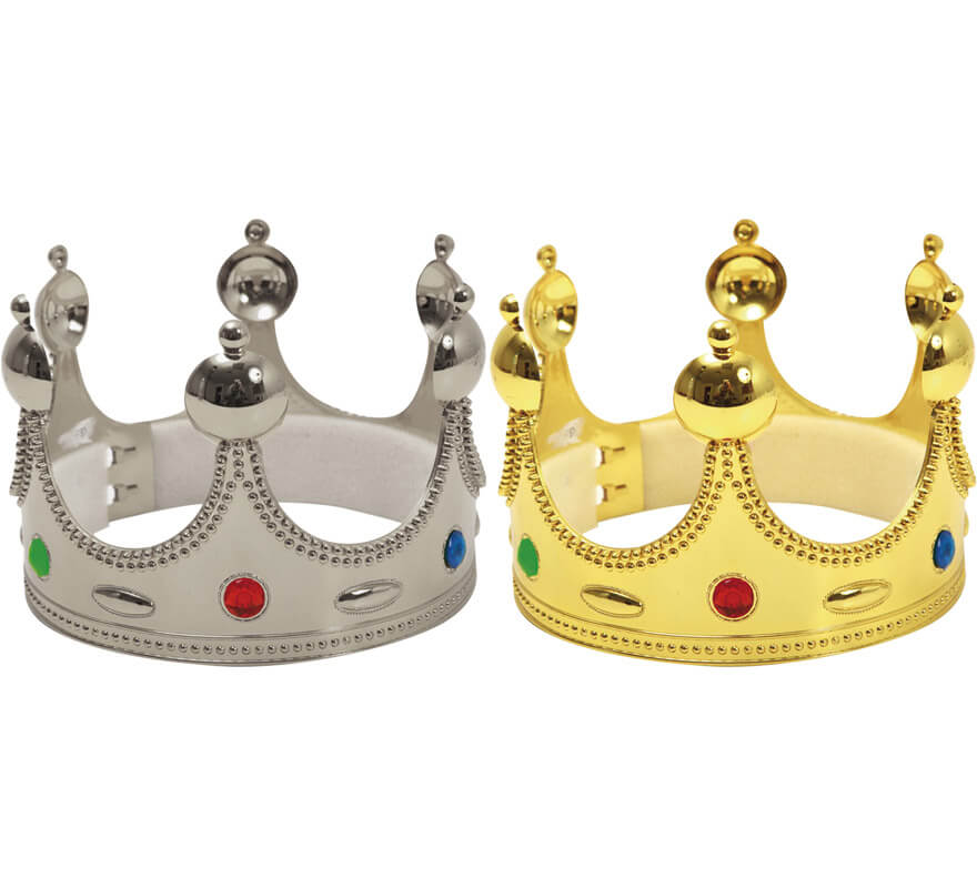 Corona per bambine principesse dorata e argentata