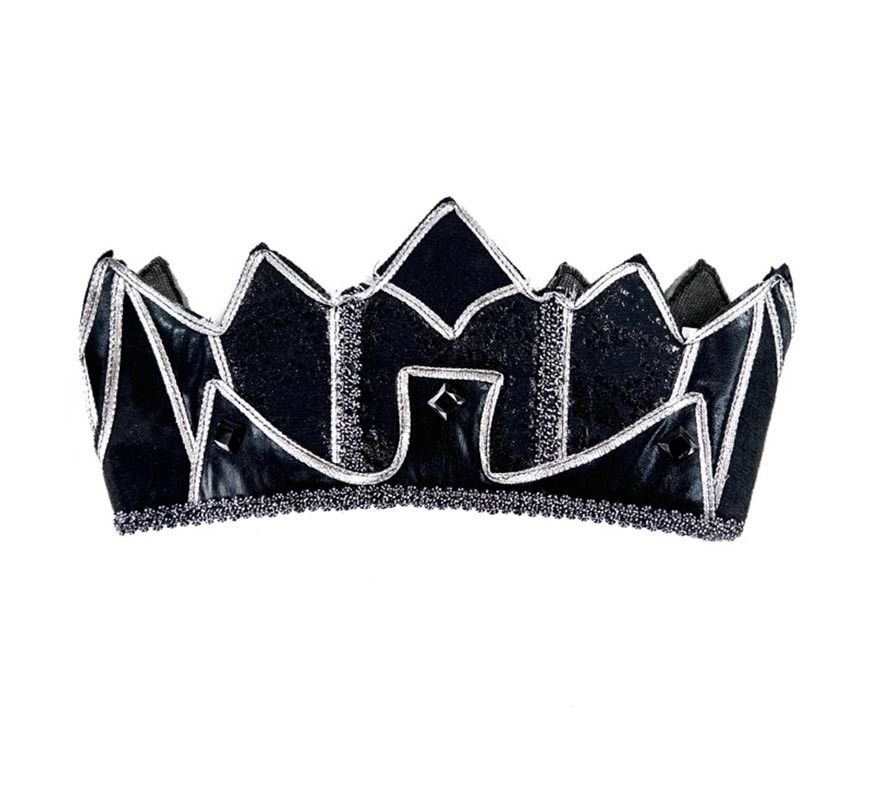 Black fabric king crown