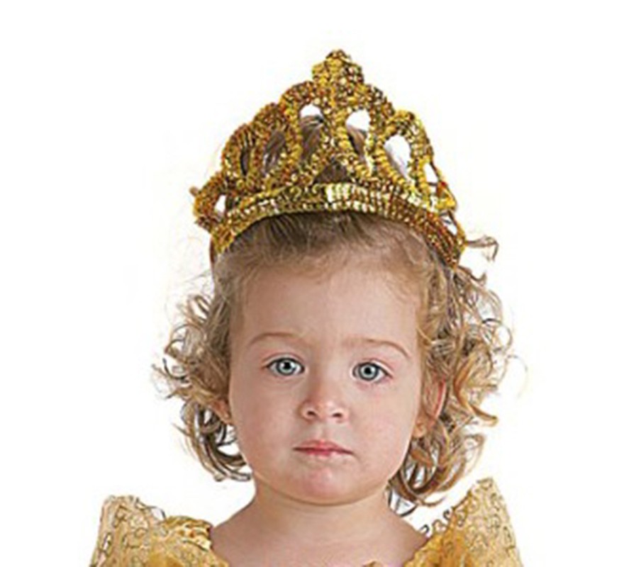 Corona o Tiara de Princesa color Oro infantil