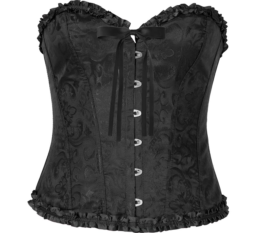 Corset negro con Lazo para mujer