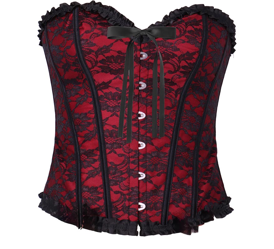 Corset Pirata burdeos para mujer