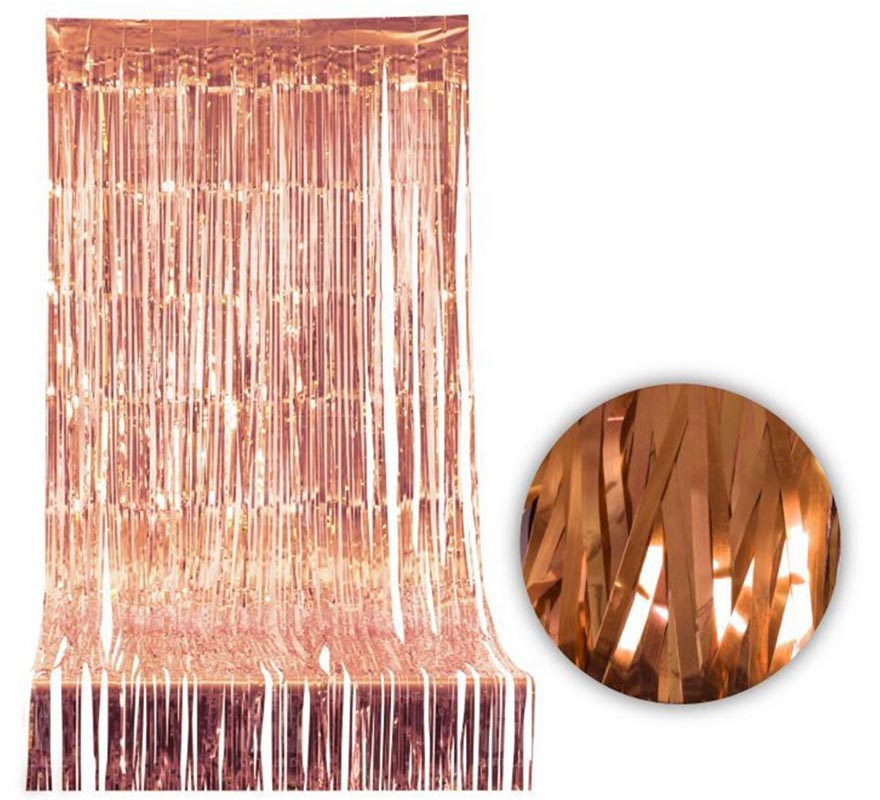 Tenda con frange color oro champagne 100x200 cm