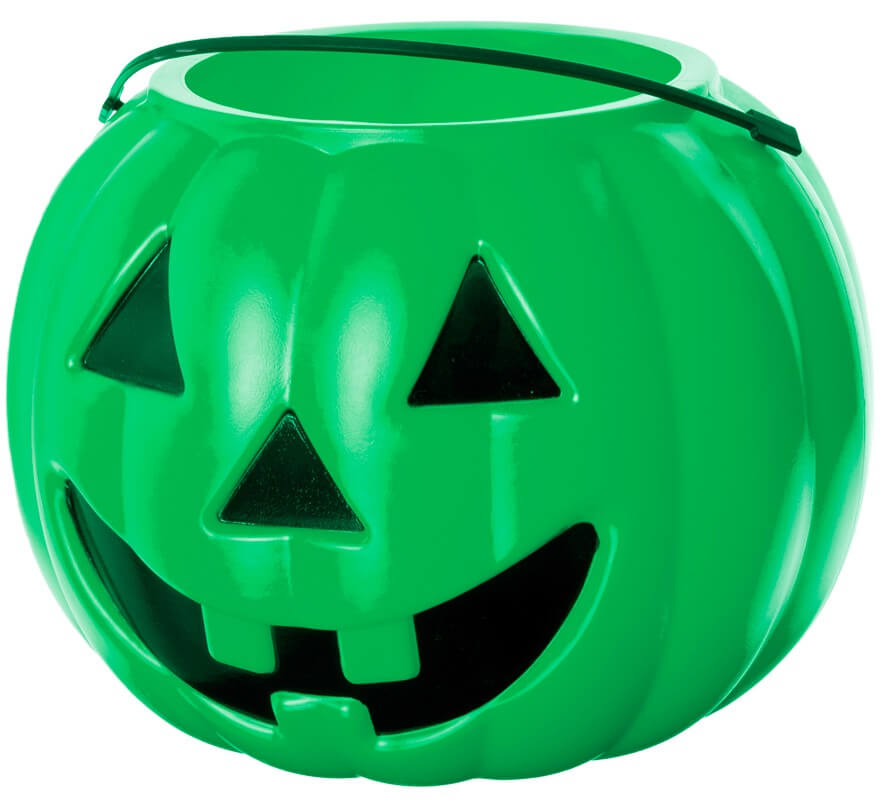 Green pumpkin candy bucket 19x23x23 cm