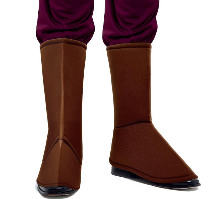 Capas medievais marrons para botas adultas