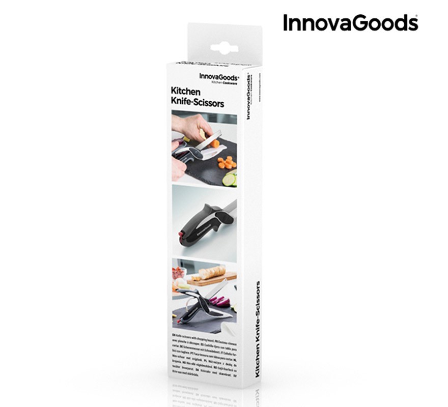 Cuchillo-Tijera con Mini Tabla de Cortar Integrada InnovaGoods