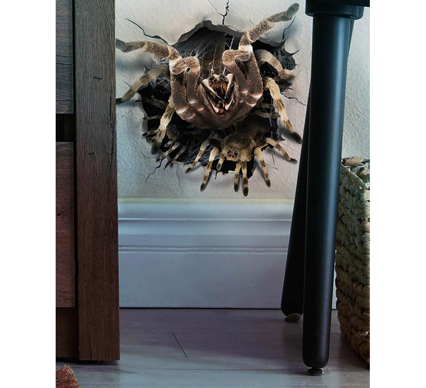 Spider Hole Wall Sticker Decoration 16x16 cm