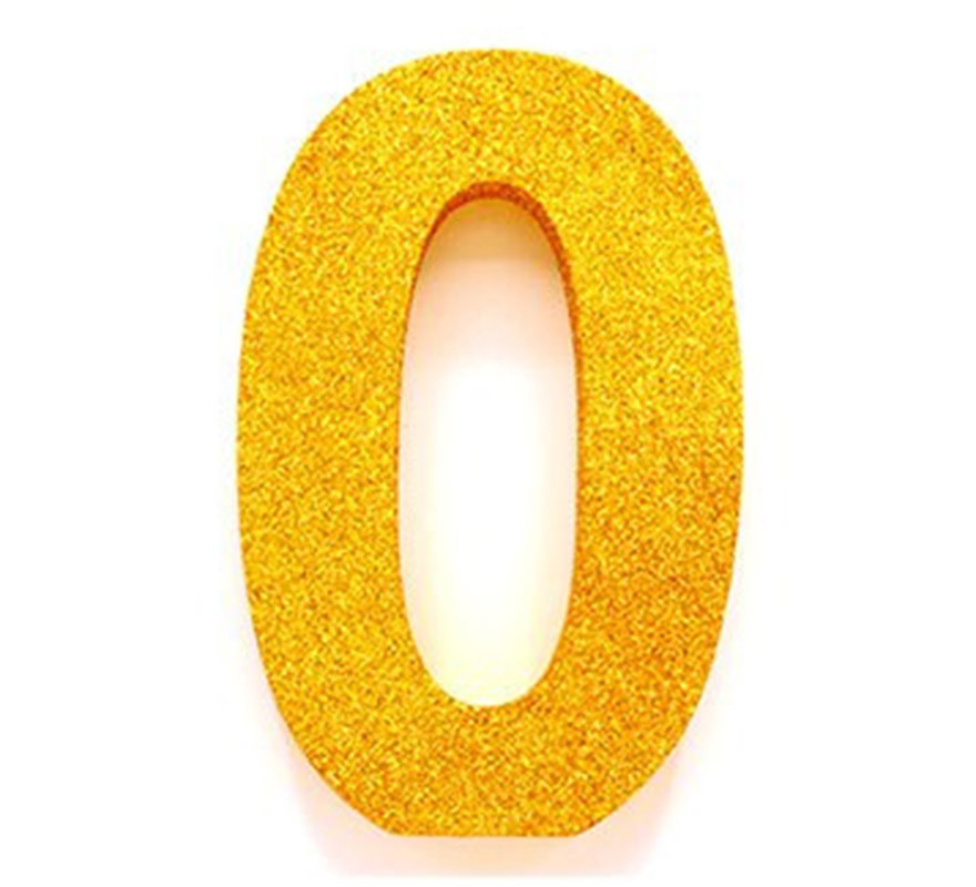 Decoración de Mesa Número 0 Color Oro