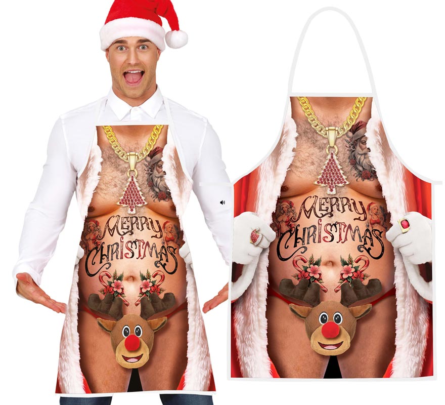 Avental de rena de natal Avental de rena de natal