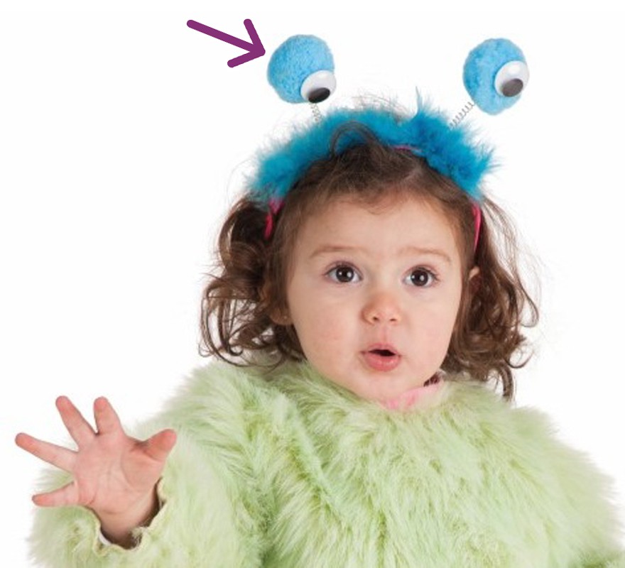 Diadema con Antenas y Ojos para niños