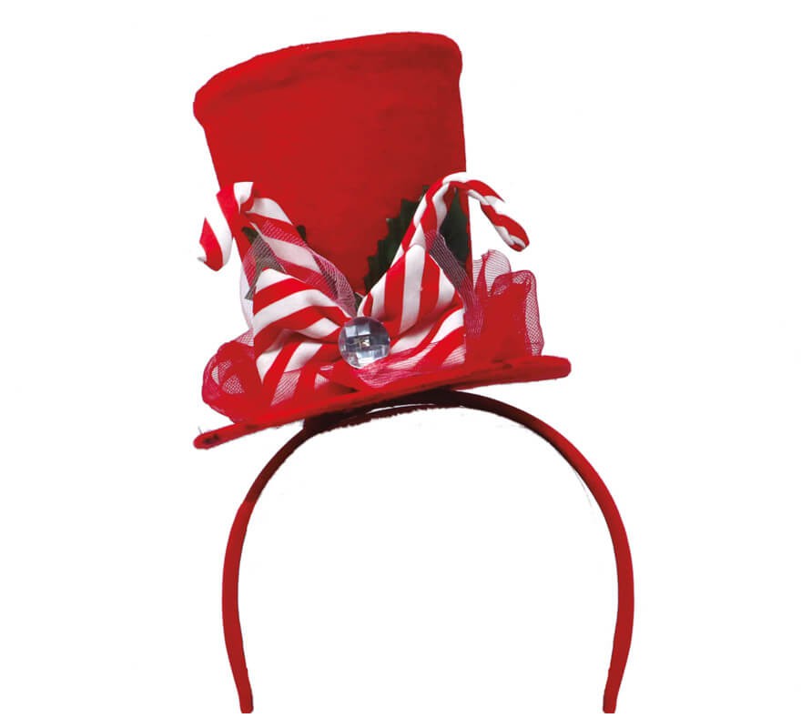 Diadema con Chistera Roja