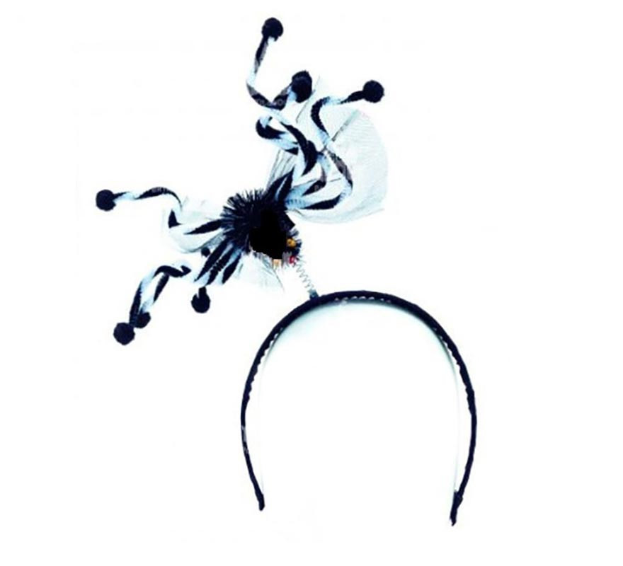 Black and white spider headband