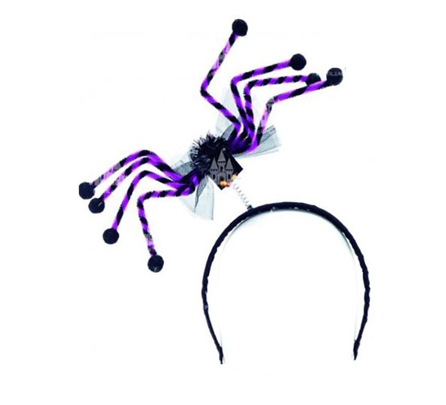 Diadema de Araña lila y negro