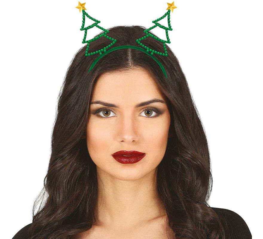 Metallic Edge Christmas Tree Headband