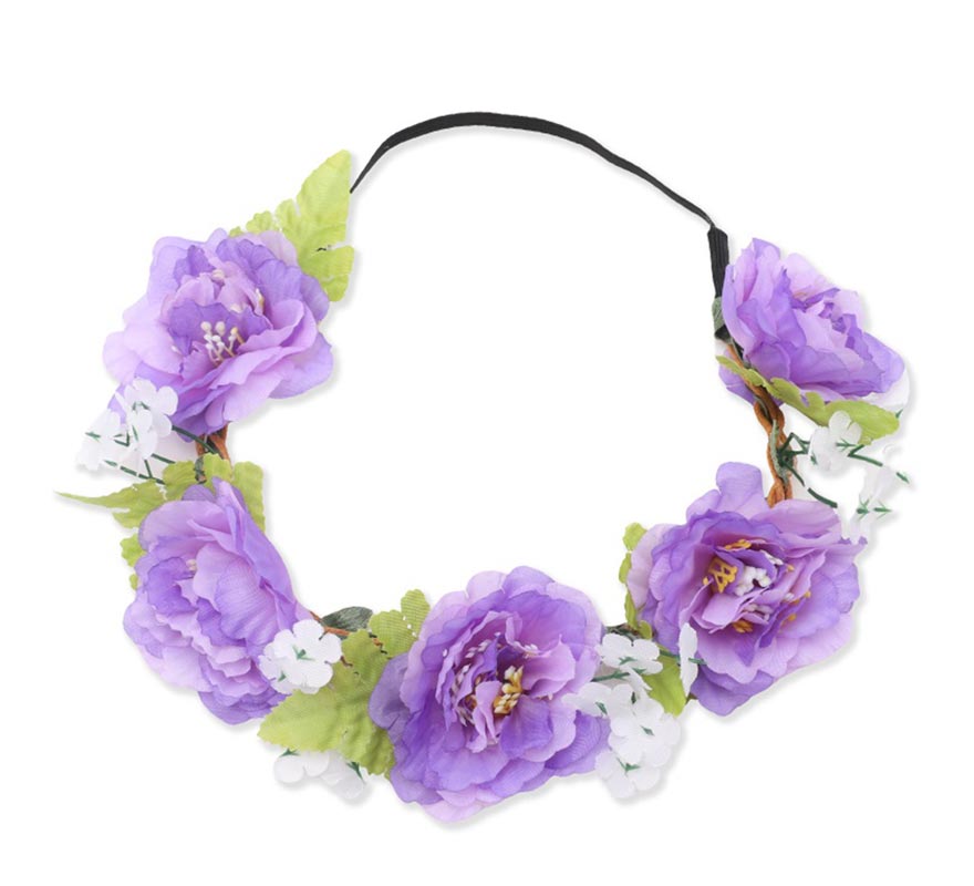 Purple Flower Hoop Headband