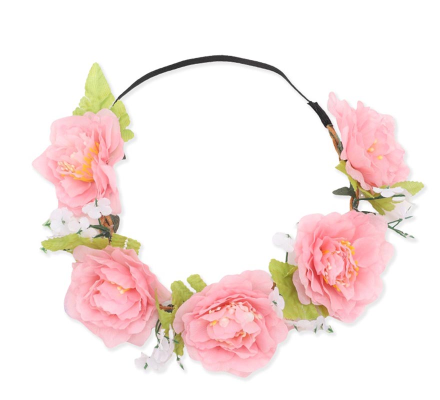 Pink Flower Hoop Headband