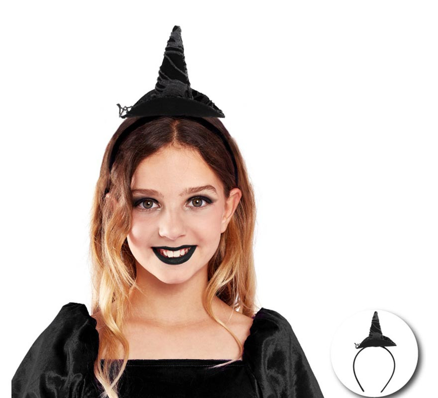 Classic Black Witch Headband for Kids