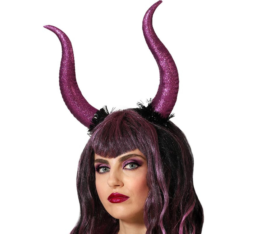 Purple Horned Demon Headband