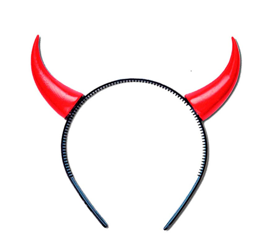 Vibrant Red Demon Headband