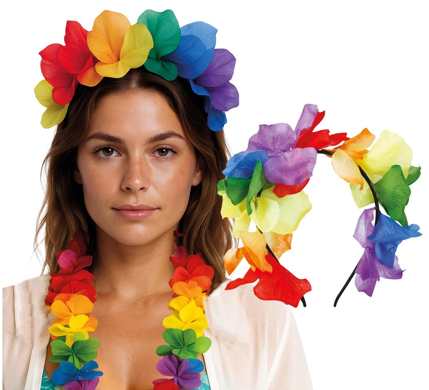 Diadema de Flores multicolor