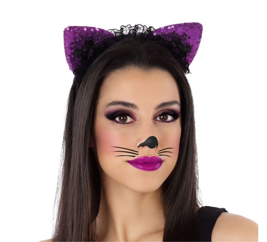 Diadema de gatinho em várias cores