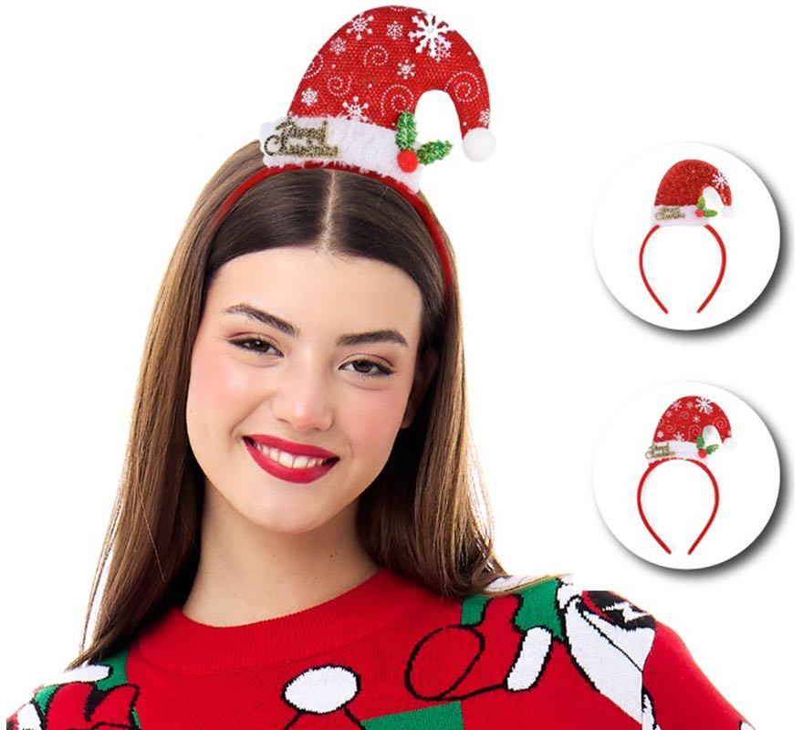 Snowflake Christmas Hat Headband in assorted models