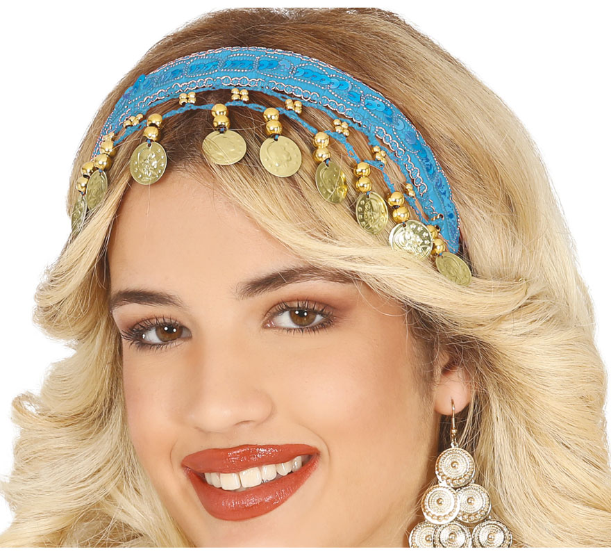 Tiara Zingara Arab Coin em várias cores para adulto