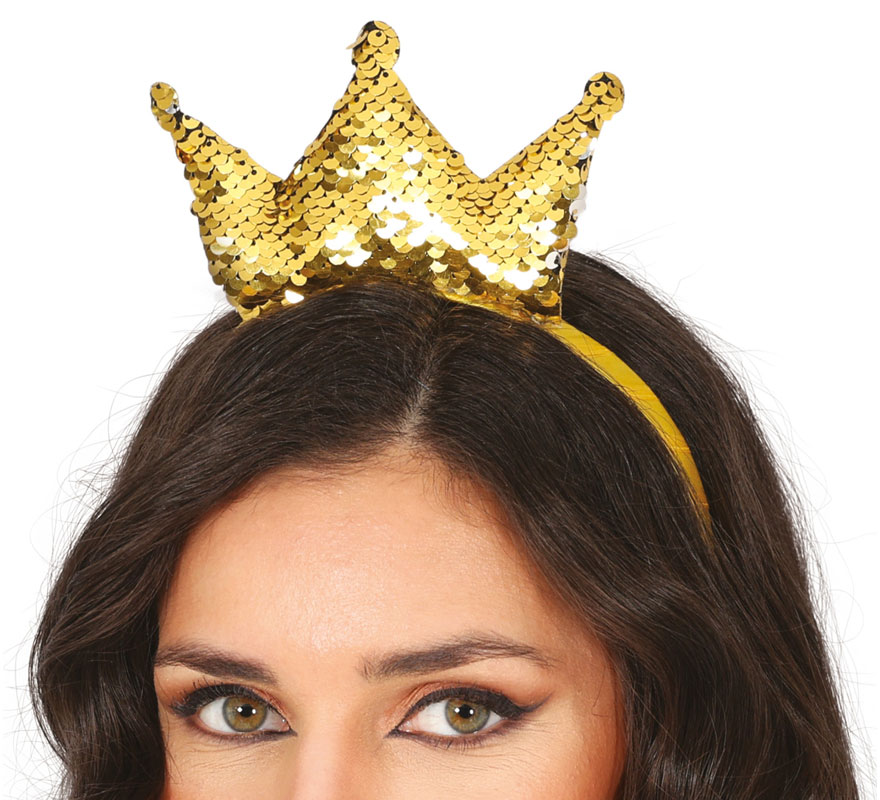 Adult Gold Sequin Princess Headband