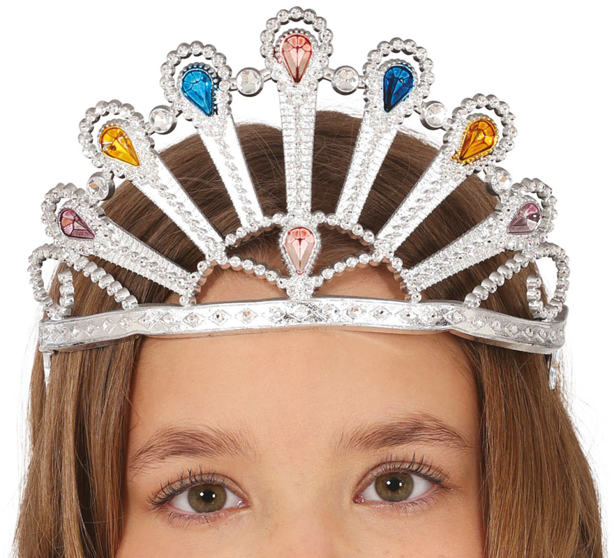 Silver Princess Headband with Gems