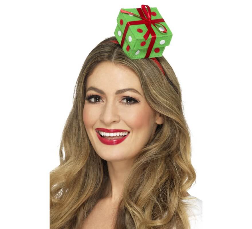 Tiara de presente de Natal verde