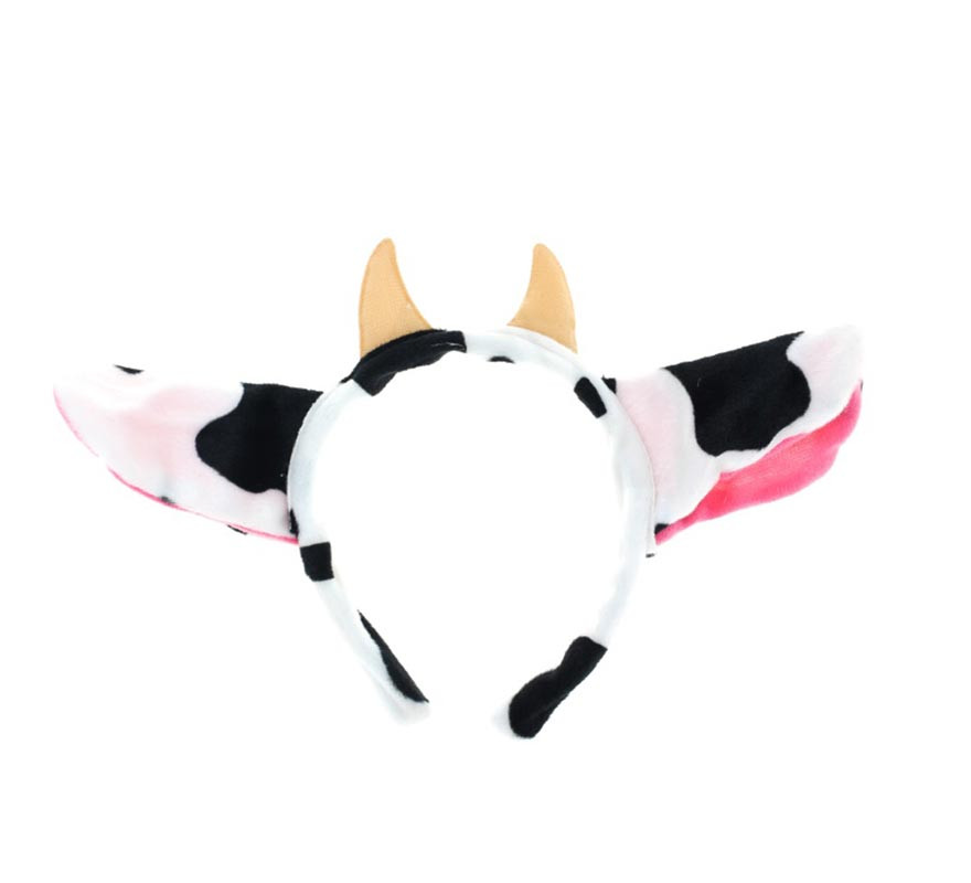 Cow headband with ears and horns