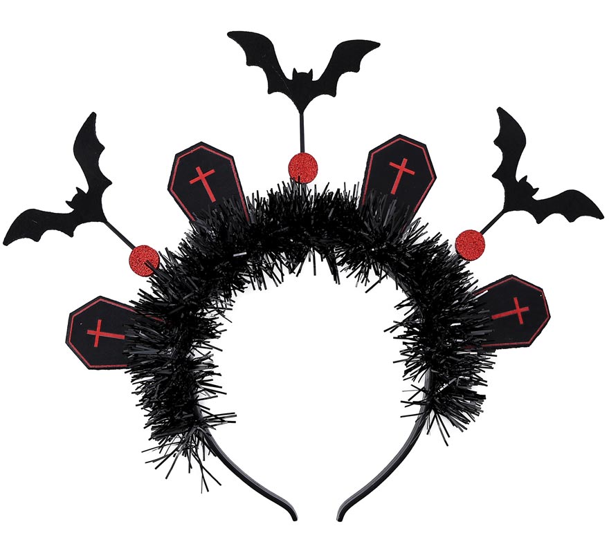 Tombstone Headband with Bats