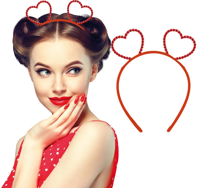 Diadema Metálica de Corazones