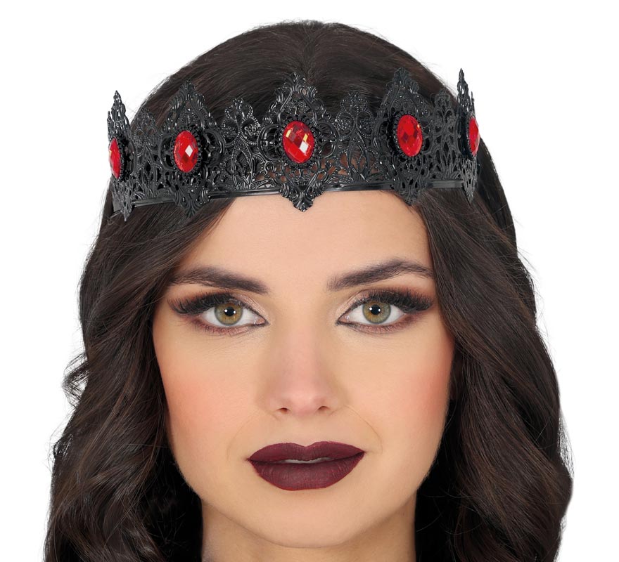 Black Metallic Queen Headband