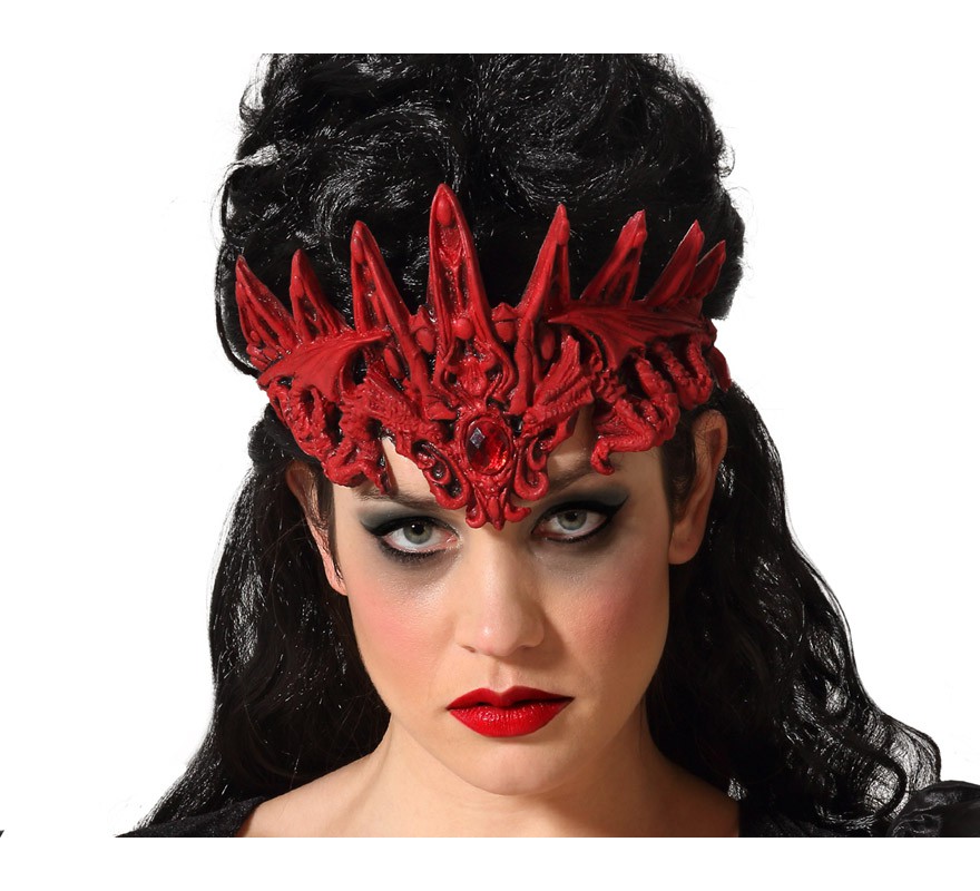 Red Headband with Spikes