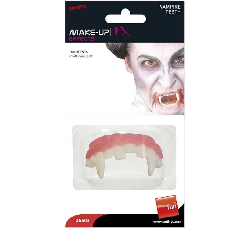 Dentadura Vampiro FX con colmillos ensangrentados