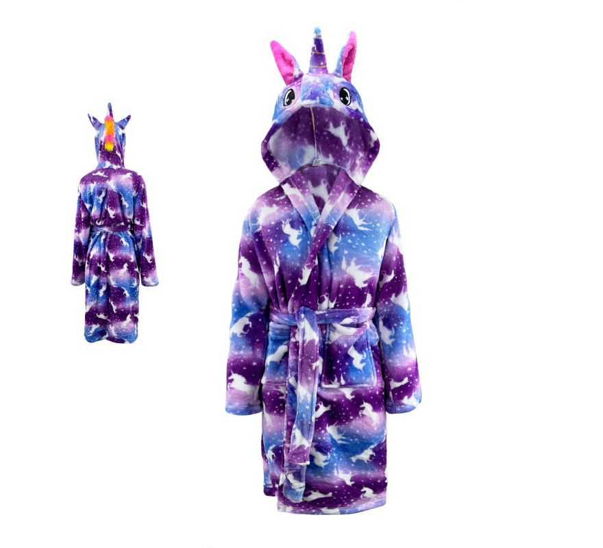 Purple Unicorn Bathrobe Costume for Kids