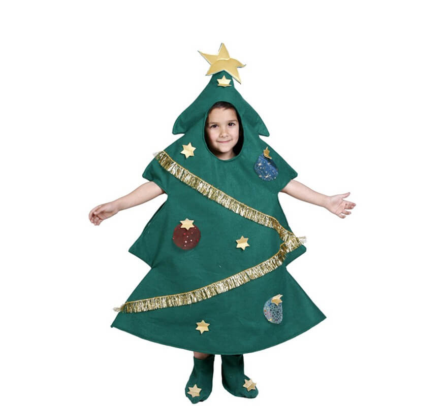 Vestito Da Stella Per Recita Di Natale.Costume Da Albero Di Natale Per Bambini
