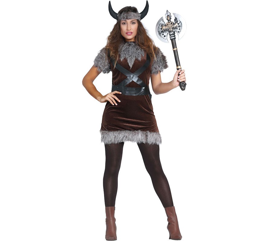 prototipo Templado Increíble Disfraz barato de Vikinga mujer