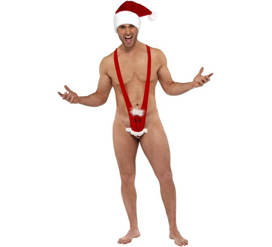 Disfraz Bikini de Papa Noel para Hombre para Navidad