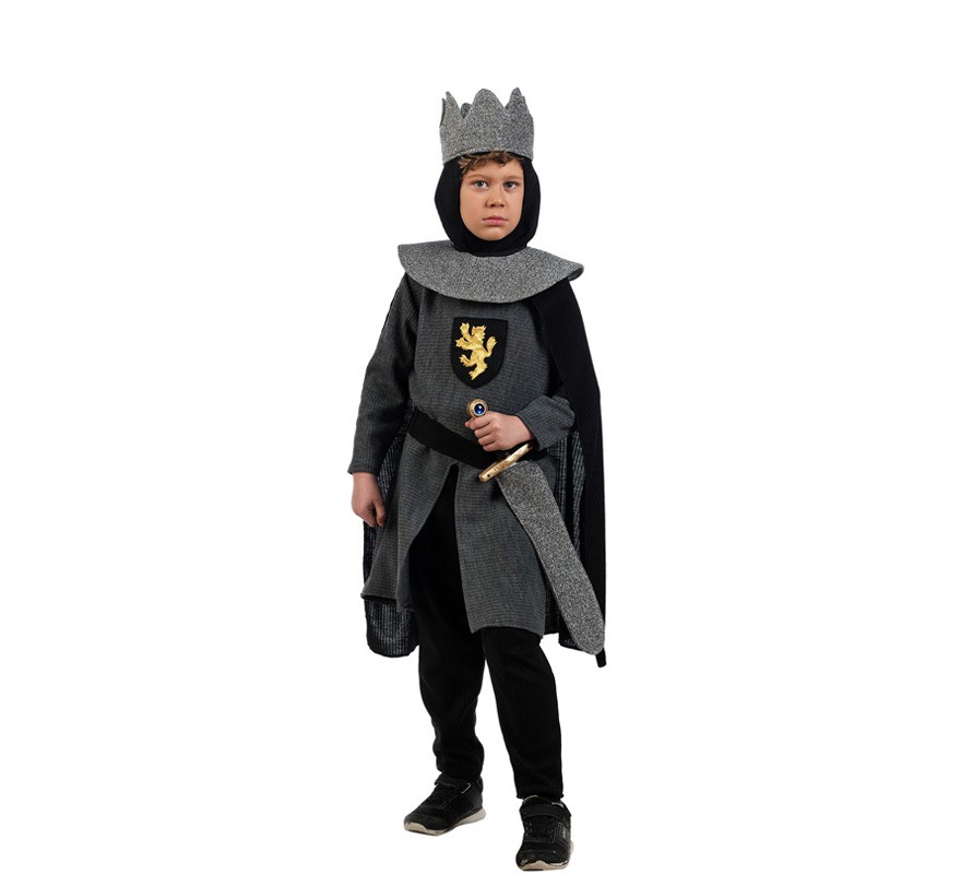 Disfraz Caballero Medieval Gris para Niño