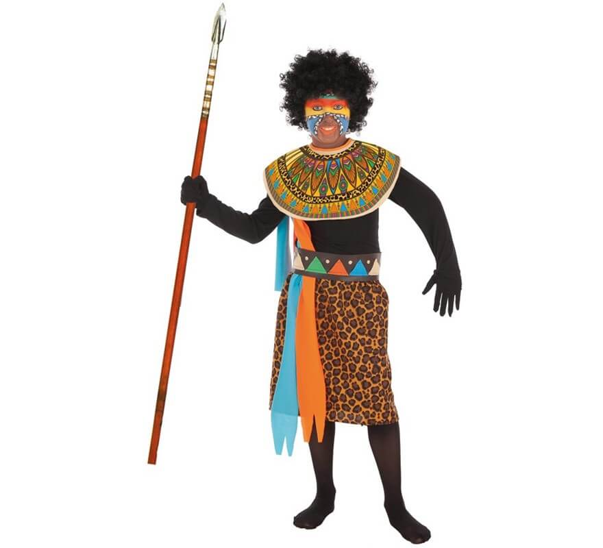 emocionante Universidad Amante Disfraz de Africano para niño