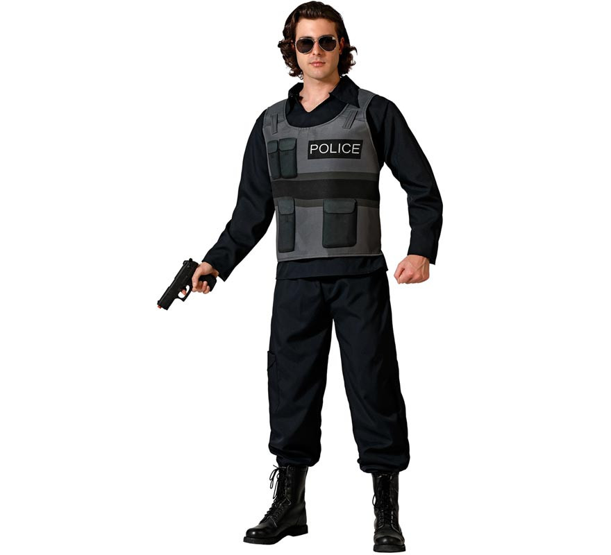 Blue Police Officer Costume for Men