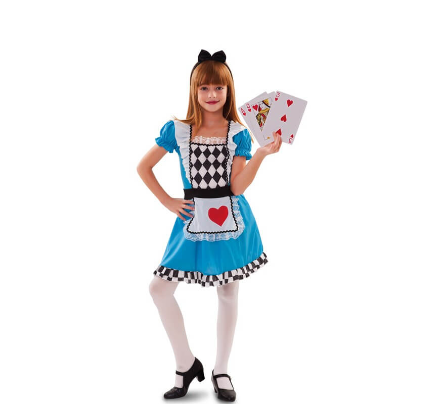 Mirror Girl costume with hearts for girls