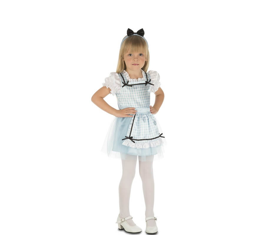 Costume da Alice con fiocco per bambina