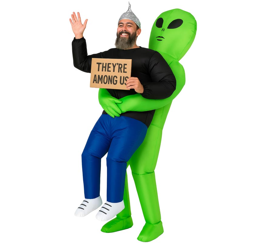 Inflatable Green Alien Costume for Men