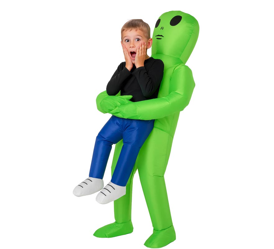 Inflatable Green Alien Costume for Boys