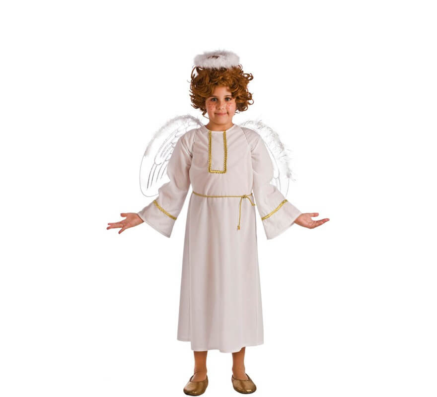 Disfraz De Angel - Túnica Blanca Con Alas - Disfraces De Angelitos Traje De  Angelito Disfraz De Navidad Disfraces Para Niñas Y Niños Disfraz Navideño